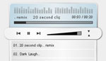MP3 Player with auto hide and display 