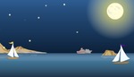 Night ocean animation 